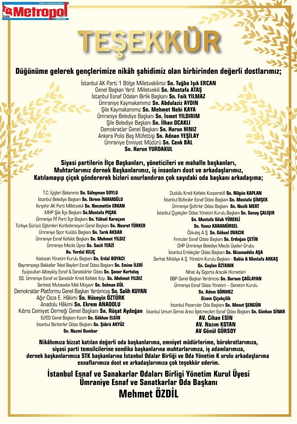 Basında Özdil Modern kurucusu Mehmet Özdil