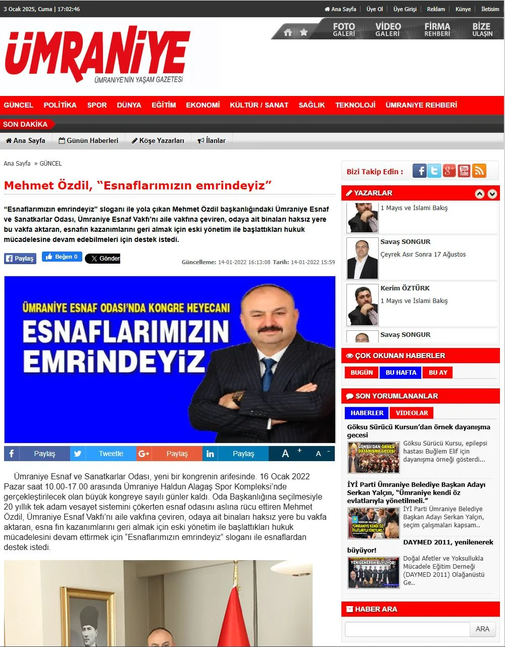 Basında Özdil Modern kurucusu Mehmet Özdil