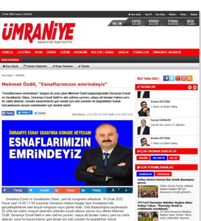 Basında Özdil Modern kurucusu Mehmet Özdil
