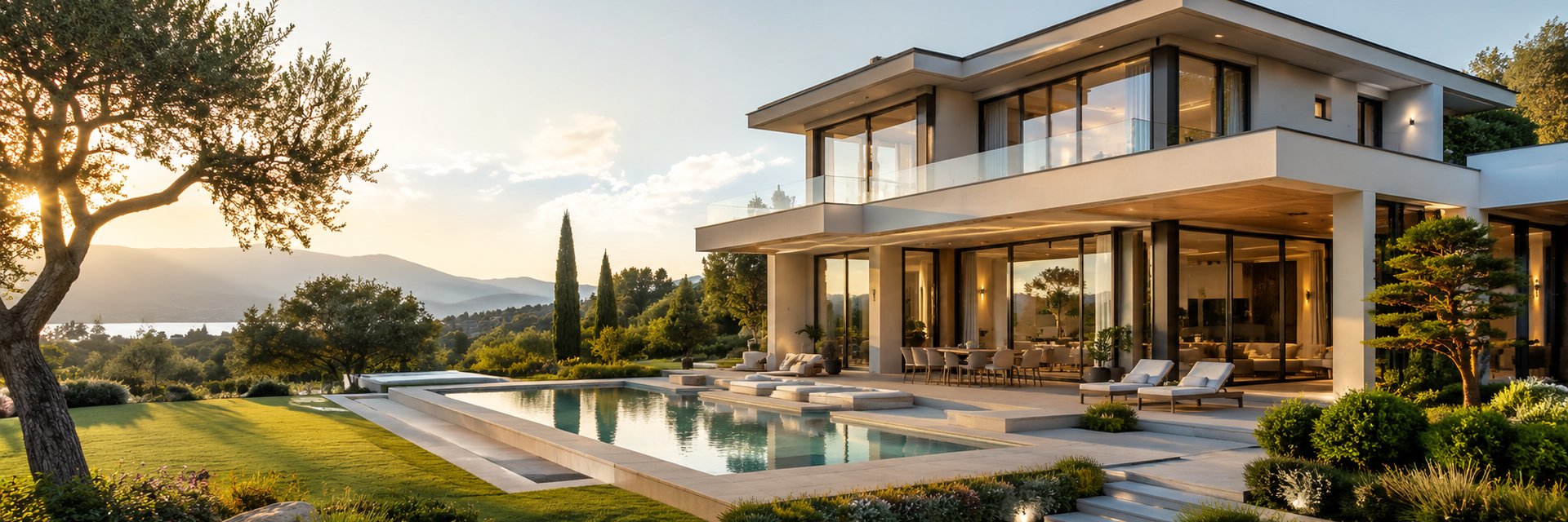 Havuzlu villa ve bahçe tasarımı